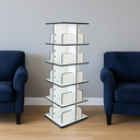 Ver imagem 2 de Estante Giratória Branca Borda Preta 250 Livros 5 And