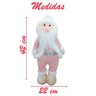 Boneco Natal Papai Noel Rosa Natalino 42cm - 3