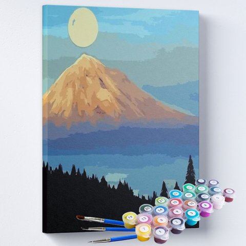 Kit Pintura Terapêutica - Encontro da Lua e Montanha