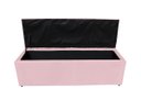 Ver imagem 4 de Kit Cabeceira e Recamier Baú para Cama Box Casal Queen:rosa Bebe
