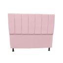 Ver imagem 2 de Kit Cabeceira e Recamier Baú para Cama Box Casal Queen:rosa Bebe