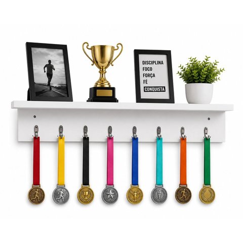 Prateleira Porta Medalhas Expositor de Troféus e Medalhas
