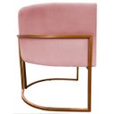 Ver imagem 5 de Kit 2 Poltronas para Sala de Recepção Luna Suede Cores Base de Ferro Bronze