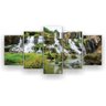 Quadro Decorativo Cachoeira Verde 129x61 5pc Sala - 1