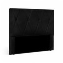 Ver imagem 1 de Cabeceira Elisa Queen Estofada Fixação no Box Mdf-mdp Suede Preto Loja Sheep