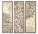 Ver imagem 2 de Quadros Decorativos Mandala Bege 3 Peças para Sala
