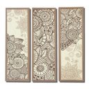 Ver imagem 2 de Quadros Decorativos Mandala Bege 3 Peças para Sala