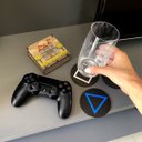 Ver imagem 4 de Conjunto 6 Porta Copos Com Caixa MDF Descanso De Copos de Mesa Gamer Ps4