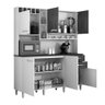Armário de Cozinha 6 Portas Topázio Sallêto Móveis Branco/Ipê Demolição - 2
