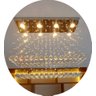 Lustre Plafon de Cristal Acrilico 30mm, Base Inox para Sala com 70cm de Altura - 2