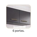 Ver imagem 5 de Cozinha Emilly 6 Portas 4 Gavetas c/Nichos Yescasa Preto