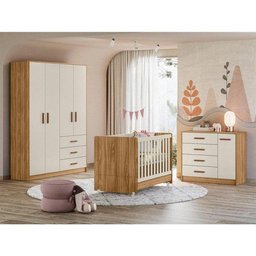 Quarto Infantil Pérola Cor Nature Off White - Peternella - 1