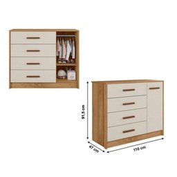 Quarto Infantil Pérola Cor Nature Off White - Peternella - 3