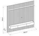 Ver imagem 4 de Painel para Tv 65 Pol Ripado com Bancada Suspensa 183x240cm Pratisk D04 Freijó/off White - Mpozenato