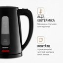 Ver imagem 5 de Chaleira Elétrica Mondial Pratic Hot 1,7l Ce-17 1850w Preto 220v