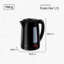 Ver imagem 6 de Chaleira Elétrica Mondial Pratic Hot 1,7l Ce-17 1850w Preto 220v