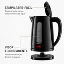 Ver imagem 4 de Chaleira Elétrica Mondial Pratic Hot 1,7l Ce-17 1850w Preto 220v
