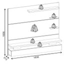 Ver imagem 4 de Painel para TV até 65 Polegadas com Nicho Greco Moderno DJ Móveis