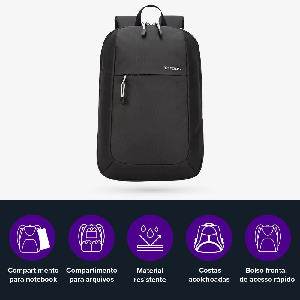 Mochila Targus Intellect Essentials 15.6" - Tsb966 Tsb966 - 17