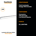Ver imagem 5 de Luminária Led Linear Pendente 120cm 3600 Lúmen Branco Quente