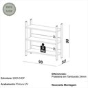 Ver imagem 4 de Estante Livreiro Industrial 93cm em MDF Freijó Preto Fosco Dalla Costa