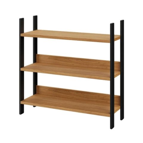 Estante Livreiro Industrial 93cm em MDF Freijó Preto Fosco Dalla Costa