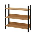 Ver imagem 1 de Estante Livreiro Industrial 93cm em MDF Freijó Preto Fosco Dalla Costa