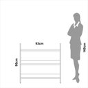 Ver imagem 5 de Estante Livreiro Industrial 93cm em MDF Freijó Preto Fosco Dalla Costa