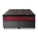 Ver imagem 5 de Conjunto Box Baú King Toronto Cinza 193x203x73 c/ Molas Ensacadas