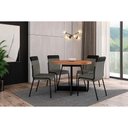 Ver imagem 1 de Mesa Sala Jantar Átria 100cm + 4 Cadeiras Duo Preto Carraro