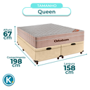 Ver imagem 2 de Cama + Bau Blindado e Colchão Molas Ensacadas Queen - Airtech Ortobom