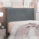 Ver imagem 5 de Cabeceira Decorativa Queen Size 1,60M Givenchy Veludo Cinza - Gran Belo
