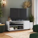 Ver imagem 3 de Rack com 1 Porta e Nichos para Televisor 55 Polegadas B56 Branco Montana Emovell