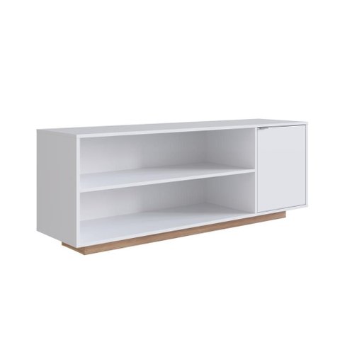 Rack com 1 Porta e Nichos para Televisor 55 Polegadas B56 Branco Montana Emovell