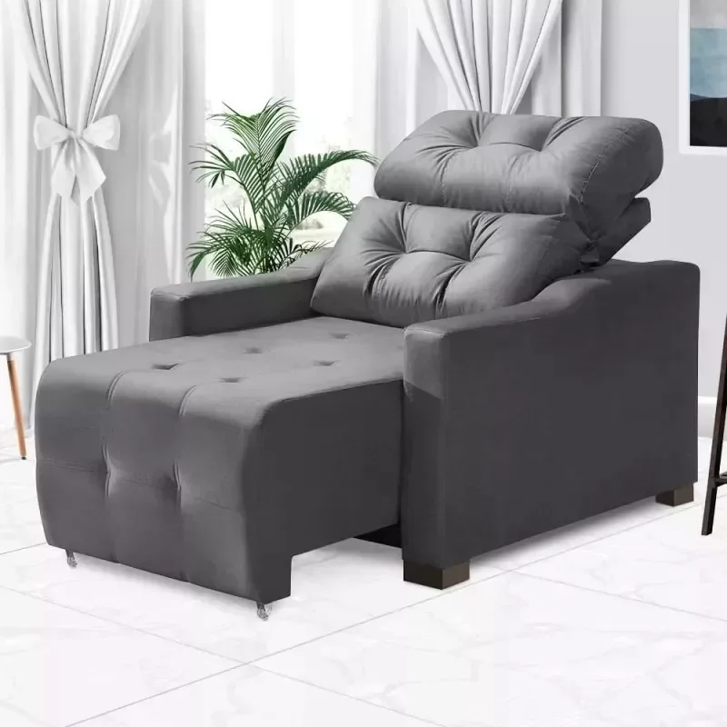 Cadeira do Papai Reclinável Retrátil Grande Cinza - 1