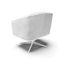 Ver imagem 5 de Poltrona Giratória Stella Corino Branco Base Cromada - D’Rossi