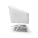 Ver imagem 4 de Poltrona Giratória Stella Corino Branco Base Cromada - D’Rossi