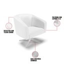 Ver imagem 7 de Poltrona Giratória Stella Corino Branco Base Cromada - D’Rossi
