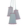Lustre Pendente Quarto de Menina Pompons Rosa - 1