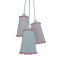 Ver imagem 1 de Lustre Pendente Quarto de Menina Pompons Rosa