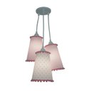 Ver imagem 2 de Lustre Pendente Quarto de Menina Pompons Rosa