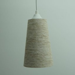 Luminária Pendente Tecido Linho Bege - 3