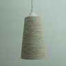 Luminária Pendente Tecido Linho Bege - 3