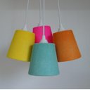 Ver imagem 2 de Lustre Pendente Cacho Bouclé Colorido
