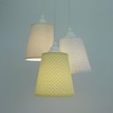 Ver imagem 3 de Lustre Pendente Bebê Arabescos Amarelo, Bege e Branco