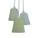 Ver imagem 2 de Lustre Pendente Bebê Arabescos Amarelo, Bege e Branco