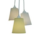 Ver imagem 1 de Lustre Pendente Bebê Arabescos Amarelo, Bege e Branco