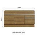 Ver imagem 4 de Balcão de Pia Glamy com 2 Portas e 2 Gavetas Rustic Madesa