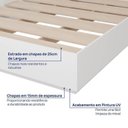 Ver mais imagens de Kit Guarda Roupas 3 Portas, Cama Queen e Complementos de Quarto Araçá CabeCasa MadeiraOriginals Branco