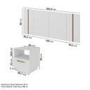 Ver imagem 5 de Kit Guarda Roupas 3 Portas, Cama Queen e Complementos de Quarto Araçá CabeCasa MadeiraOriginals Branco